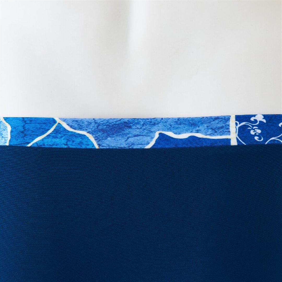 競泳練習用ショートスパッツ ネイビー×ブルー XL