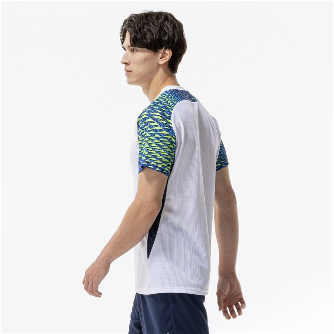 フィールドシャツ ホワイト×ドレスネイビー S