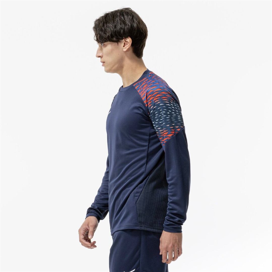 フィールドシャツ(長袖) ドレスネイビー×チャイニーズレッド XL