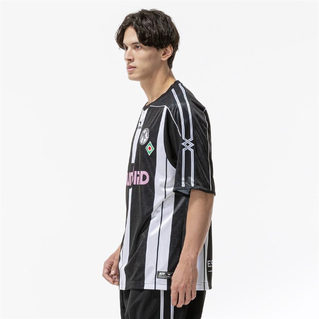 MZFB フットボールTシャツ ブラック×ホワイト XL