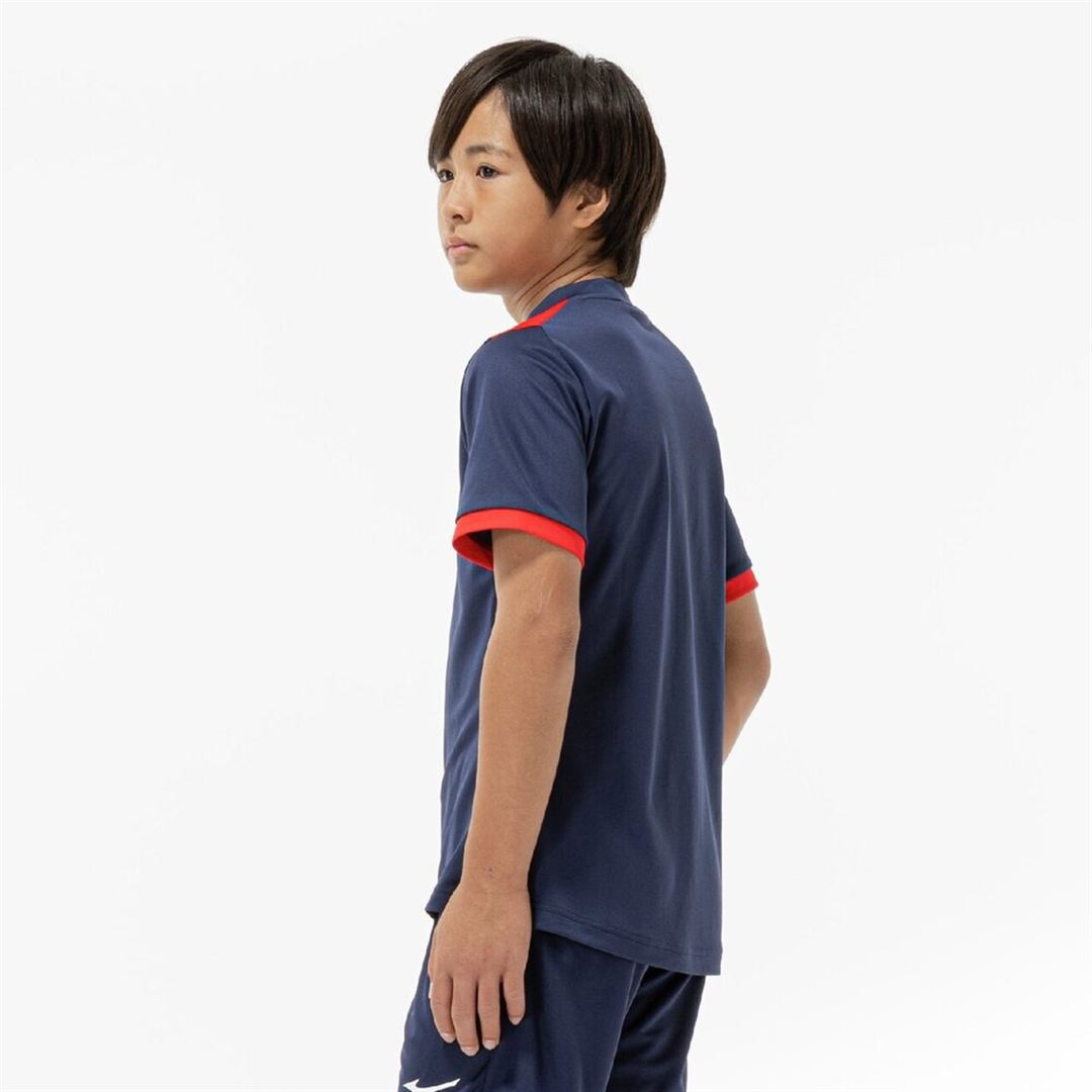 フィールドシャツ ドレスネイビー×チャイニーズレッド 120