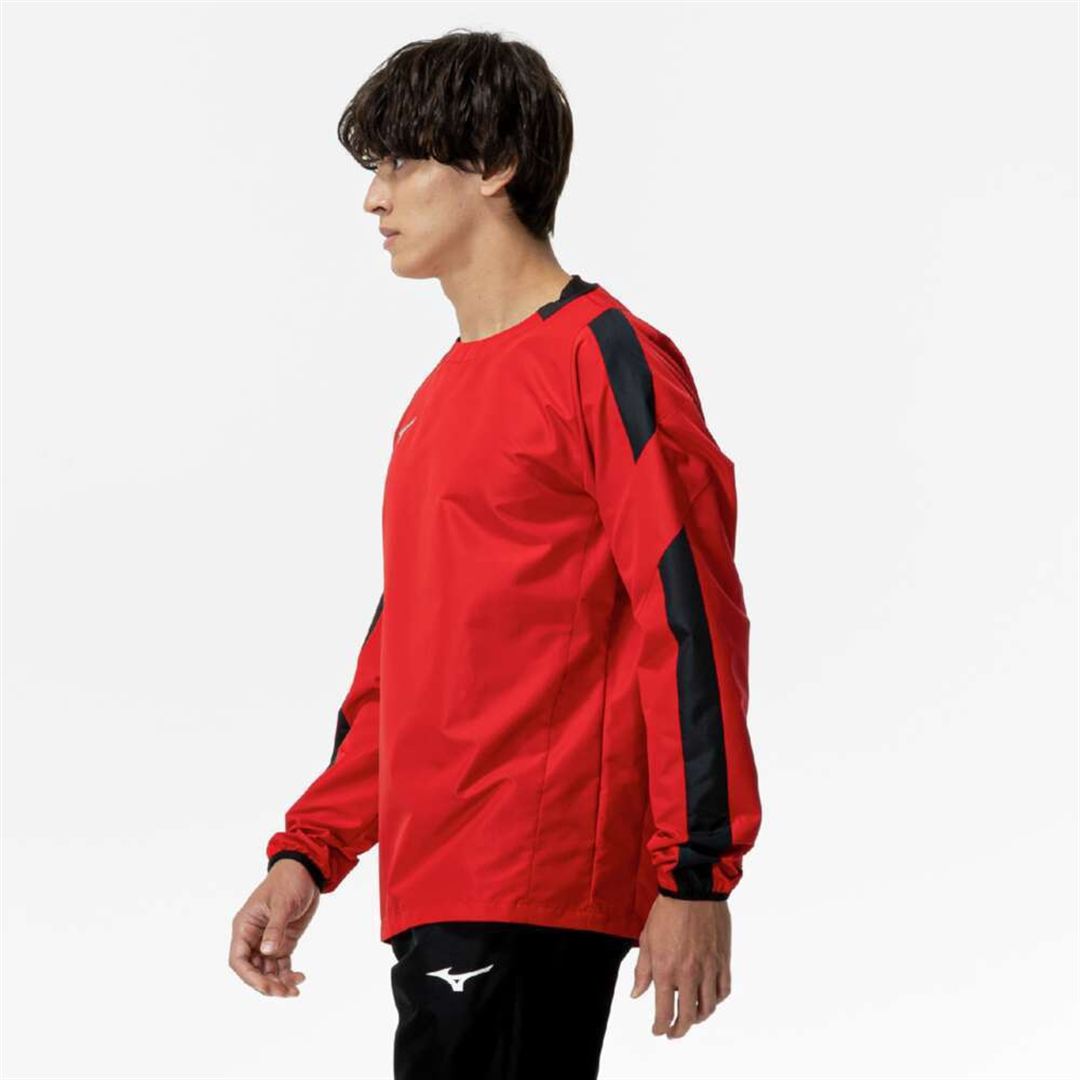 ピステシャツ チャイニーズレッド×ブラック XL