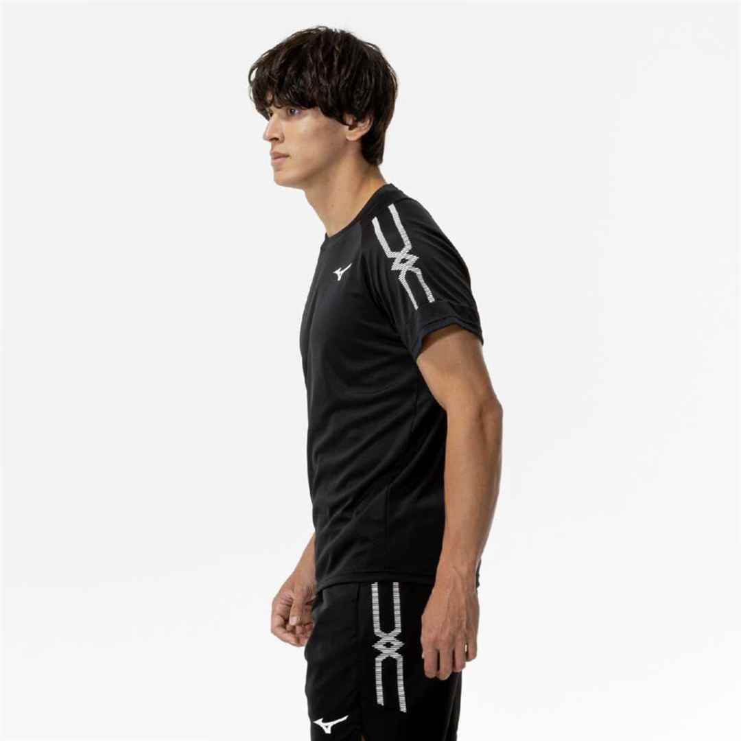 MCライン Tシャツ(陸上競技) ブラック×ホワイト XS