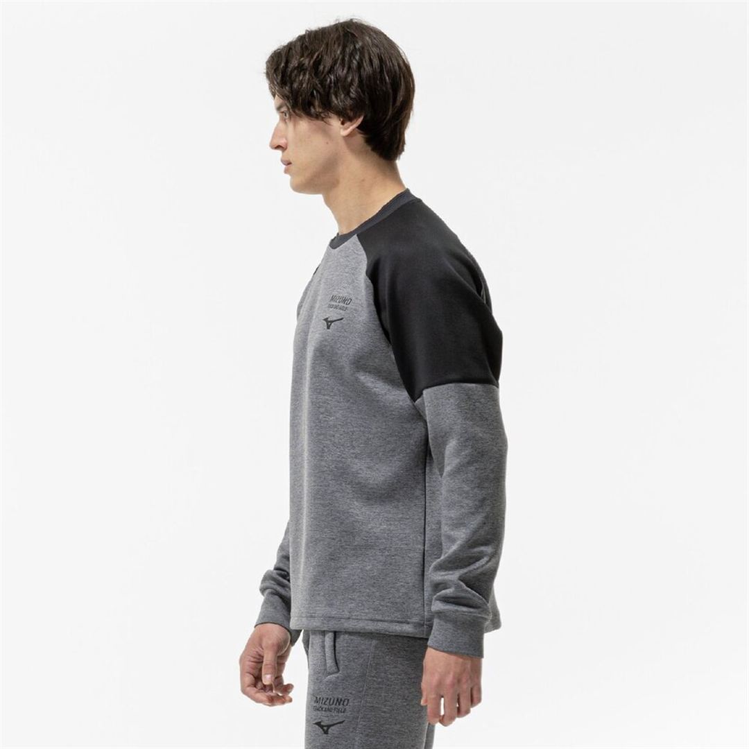 ストレッチクルーネックシャツ グレー M