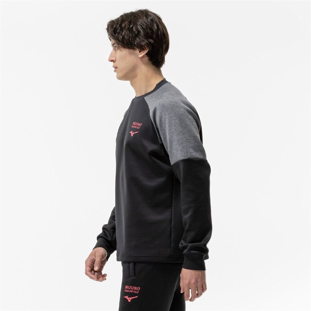 ストレッチクルーネックシャツ ブラック M