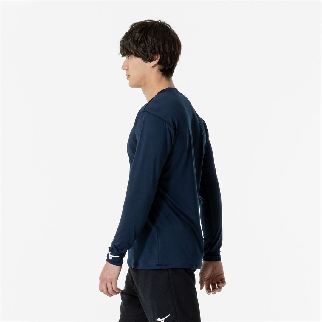 プラクティスシャツ(長袖／裏起毛／バレーボール) ドレスネイビー XL