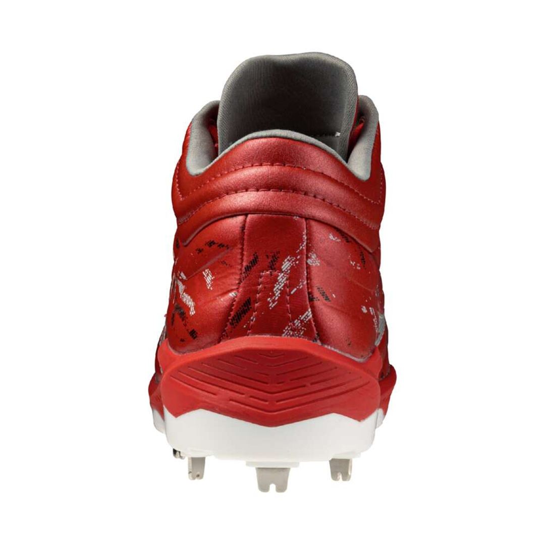 【ミズノプロ】クッションレボプロ MID(野球／ソフトボール) レッド×シルバー 26.0
