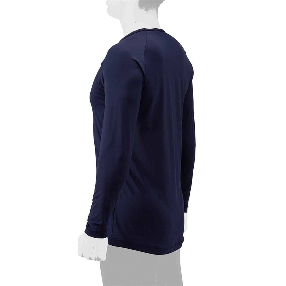 【ミズノ直営限定】超ローネック／長袖(野球／抗菌防臭／防汚) ネイビー M