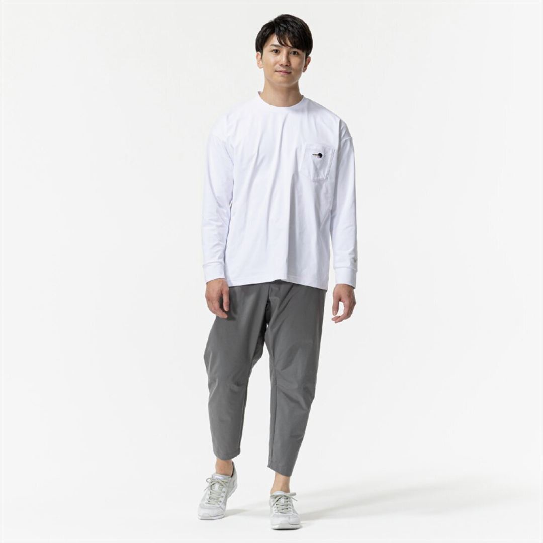【ミズノ直営限定】ワンポイントロゴ ロングTシャツ ホワイト S