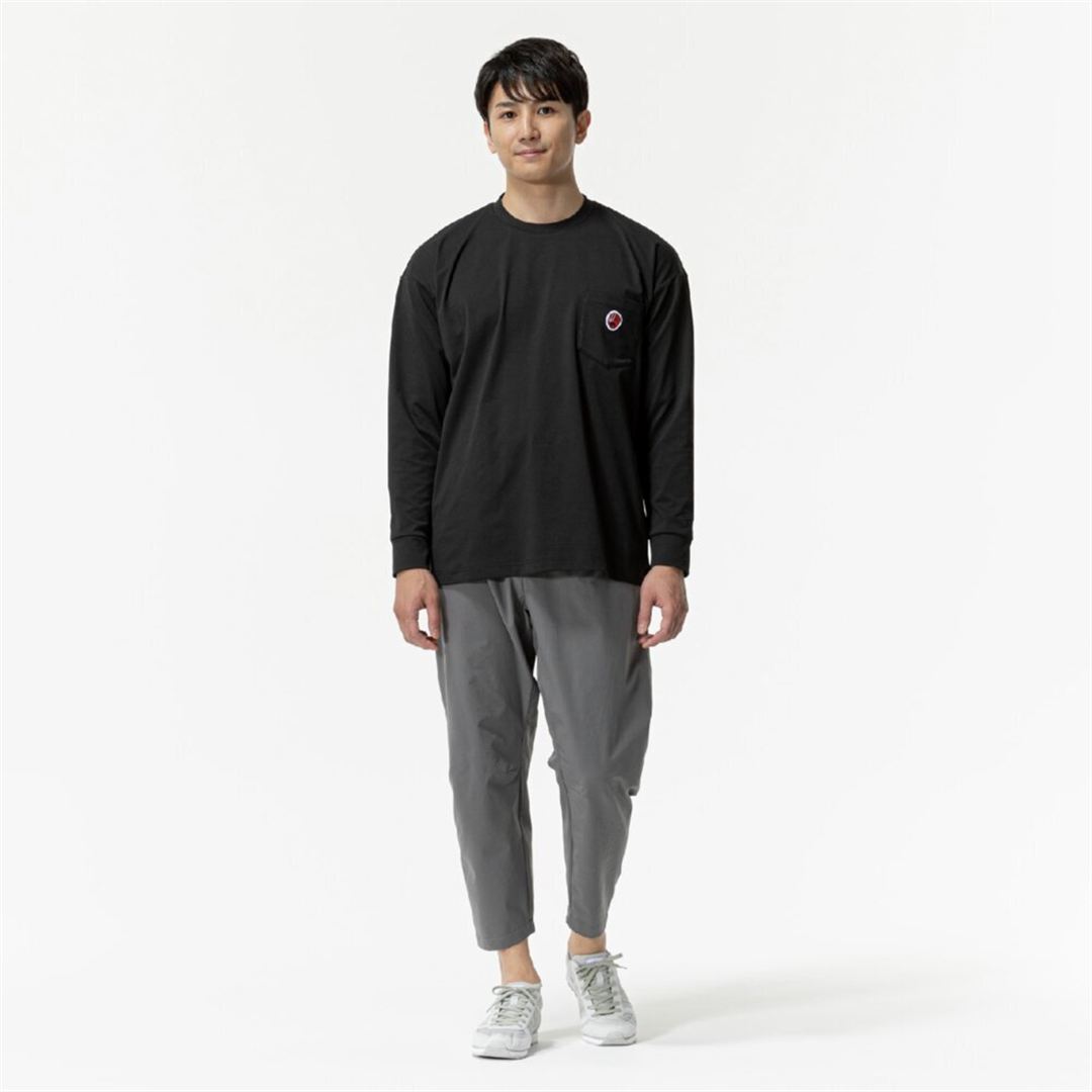 【ミズノ直営限定】ワンポイントロゴ ロングTシャツ ブラック XO