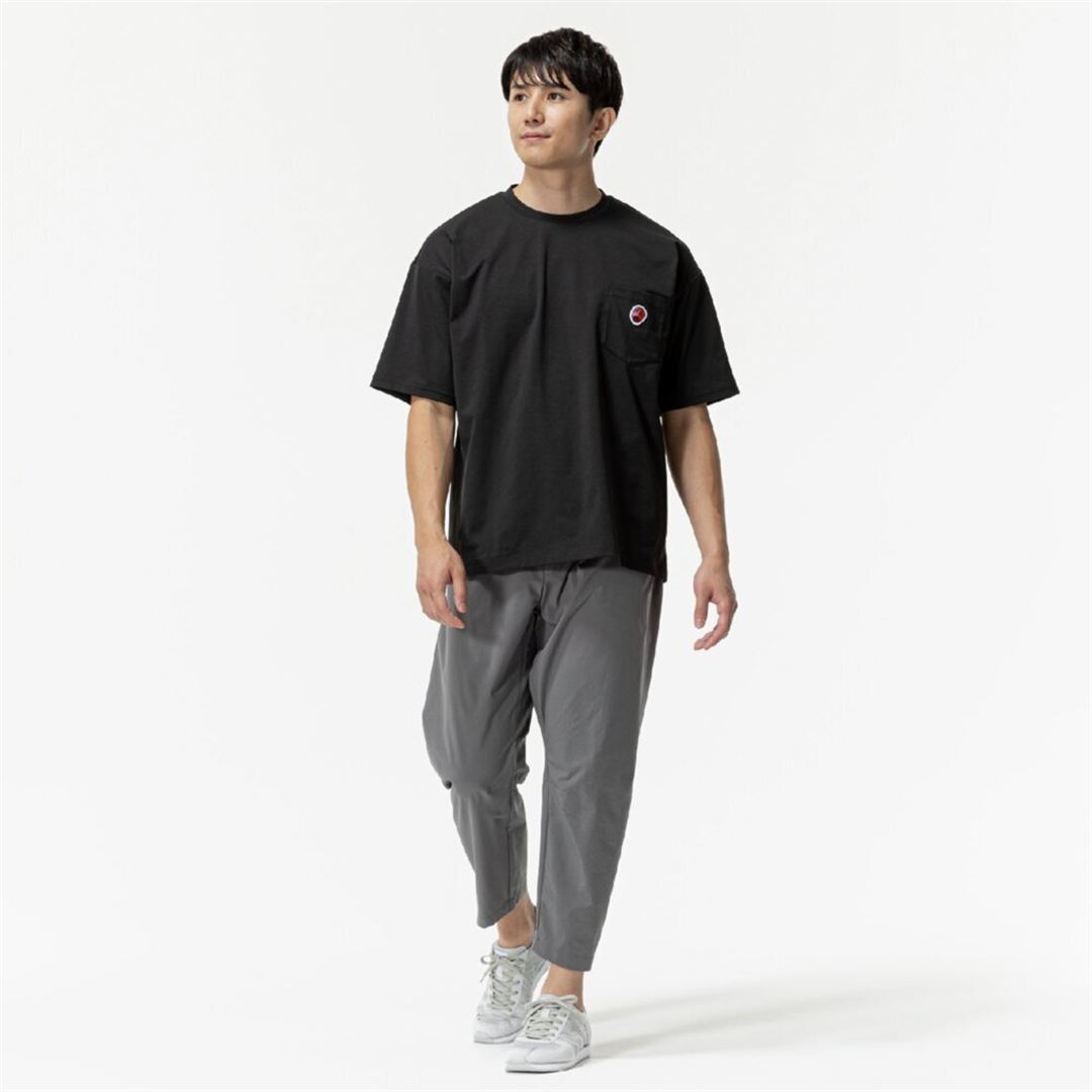 【ミズノ直営限定】ワンポイントロゴ Tシャツ(ワイドシルエット) ブラック O