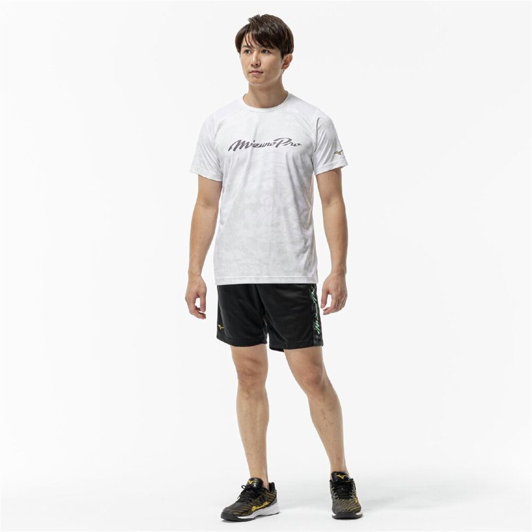 【ミズノプロ／遮熱素材】ソーラーカットTシャツ ホワイト S