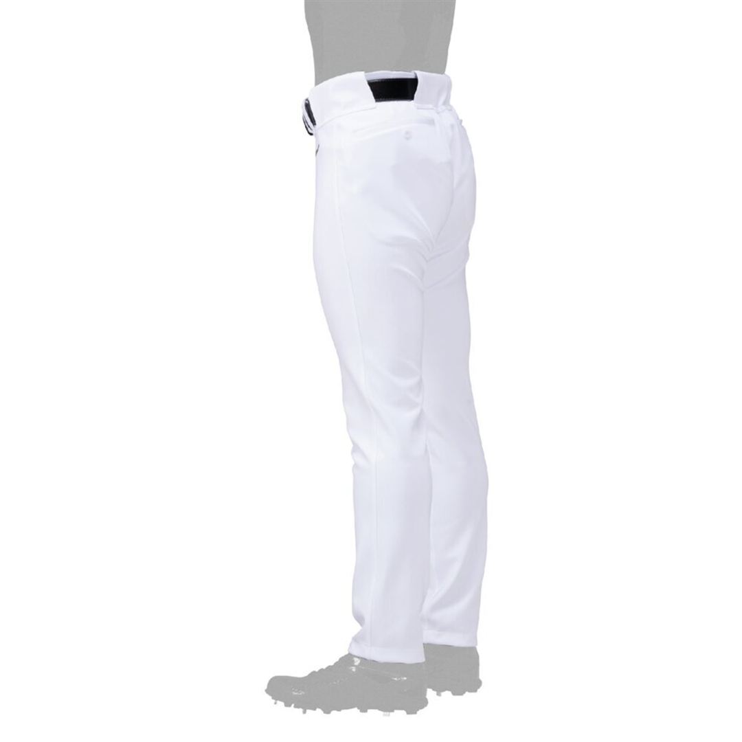 【ミズノ直営限定／ミズノプロ】強伸 ストレッチパンツ／ストレートフィットタイプ(ワッペン付き) ホワイト S