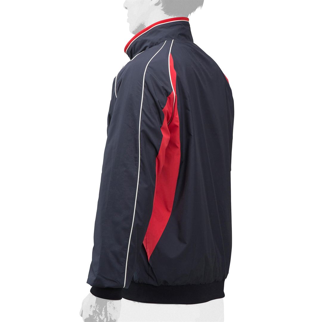 ハーフZIPジャケット ネイビー×レッド XO