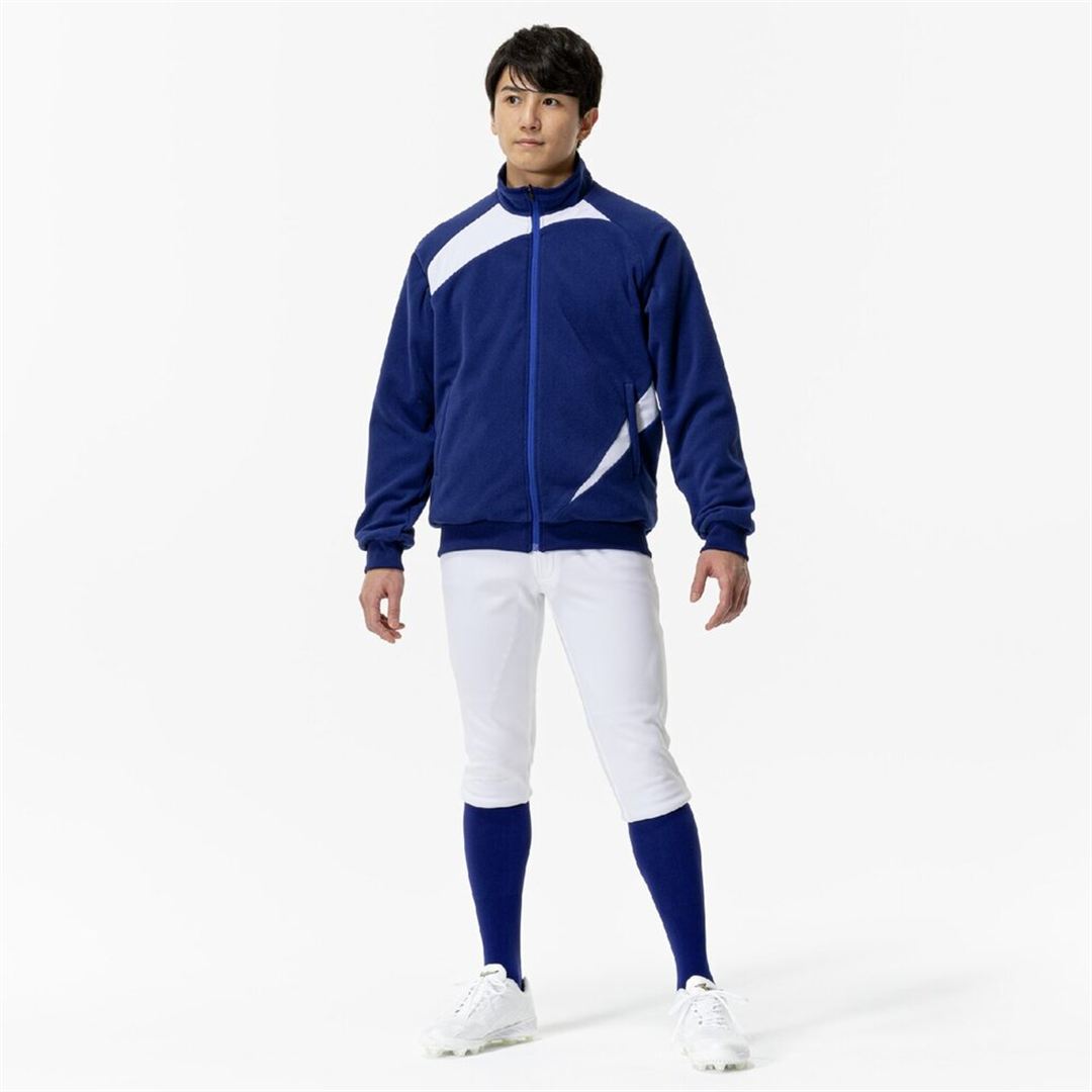 【ミズノプロ】フリースジャケット(厚手) パステルネイビー XO
