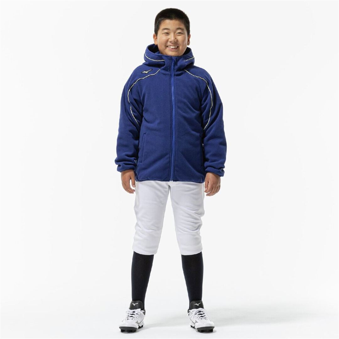 【グローバルエリート】フリースフーディ(厚手) パステルネイビー 160