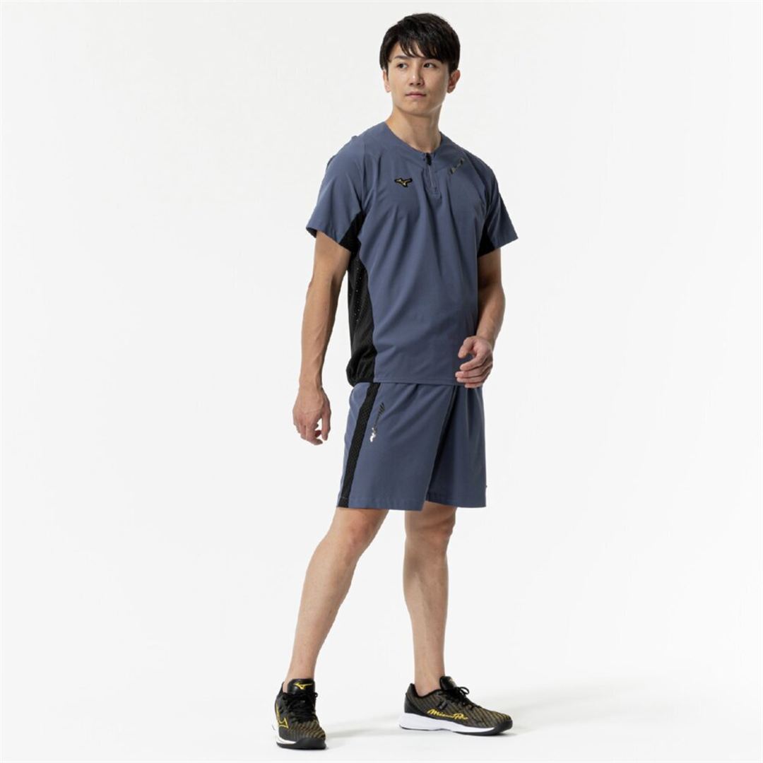 【ミズノプロ】トレーニングハーフパンツ ヴィンテージインディゴ XO