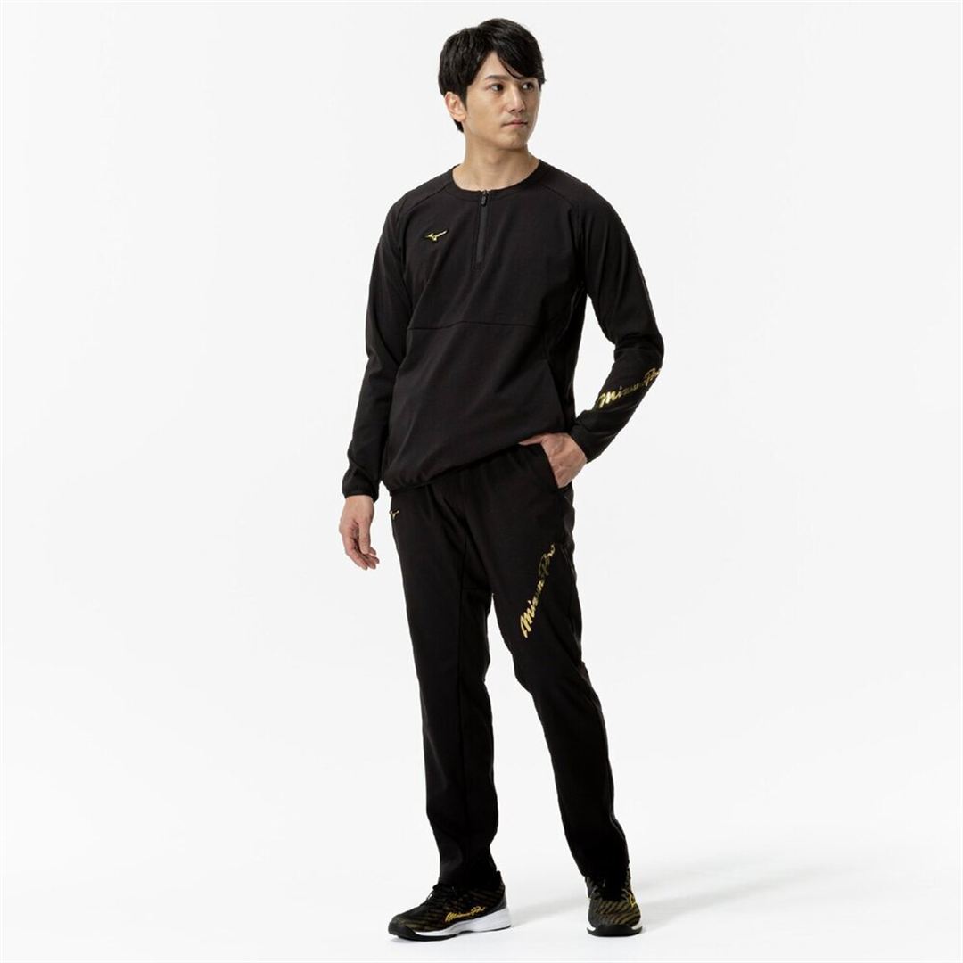 【ミズノプロ／ストレッチ／防風】テックシールドパンツ ブラック XO