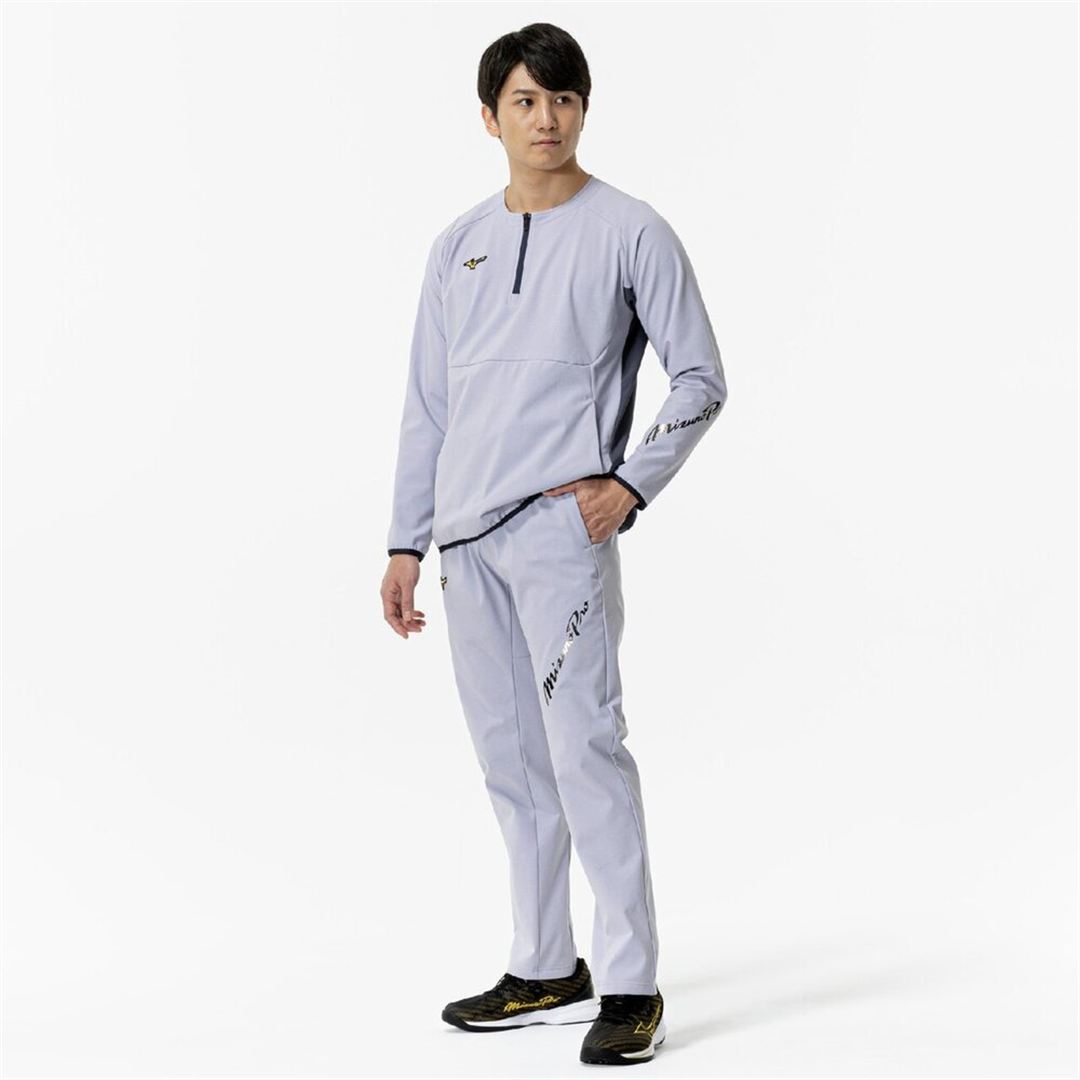 【ミズノプロ／ストレッチ／防風】テックシールドパンツ アイスランディックブルー XO