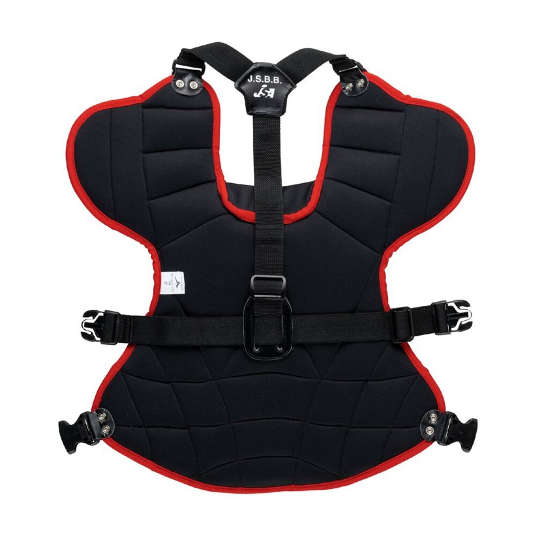 【ミズノ直営限定】軟式用／ゴムソフトボール用捕手防具セット ブラック×レッド