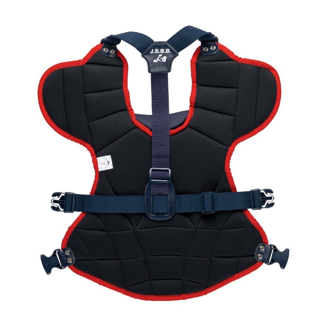 【ミズノ直営限定】軟式用／ゴムソフトボール用捕手防具セット ネイビー×レッド