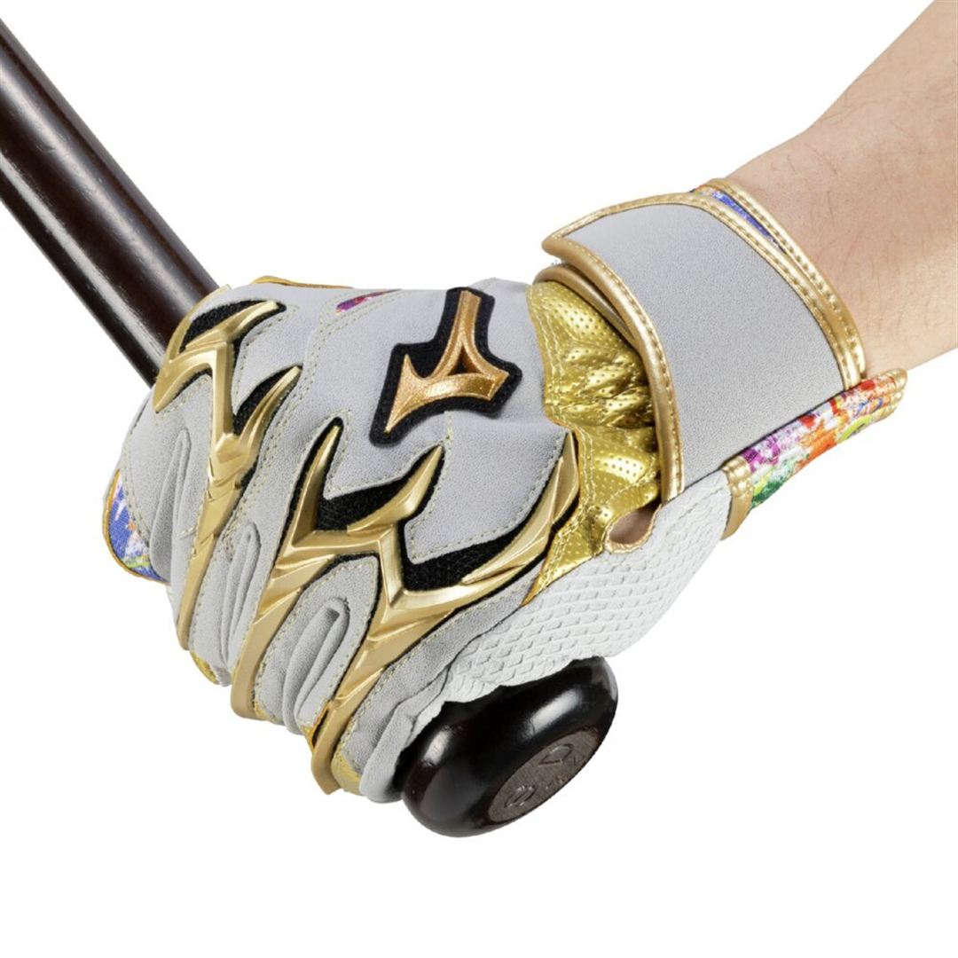 【ミズノ直営限定／ミズノプロ】ネオダイバーシティ シリコンパワーアークDI【両手用】 グレー×ゴールド 25