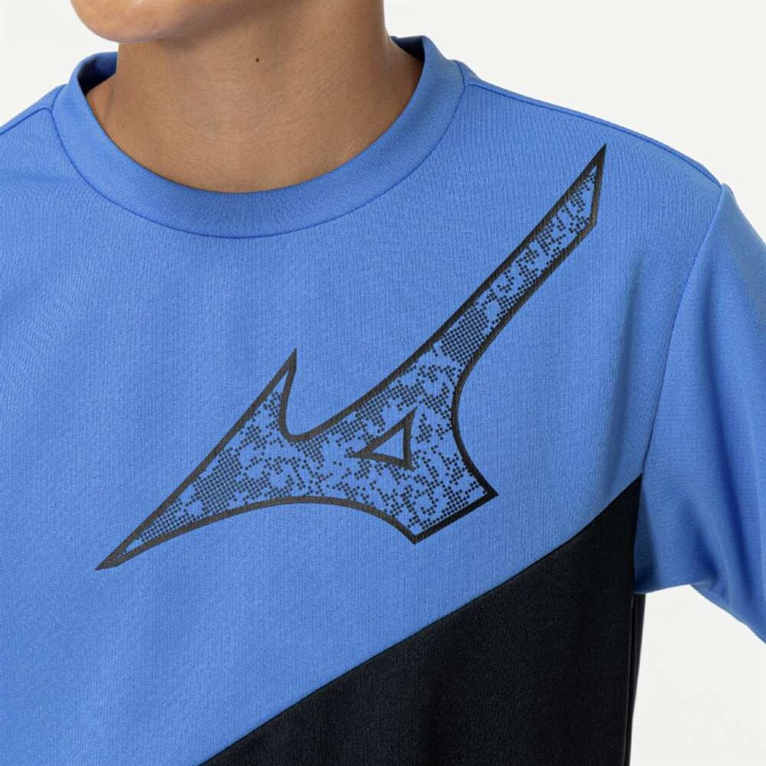 【抗菌防臭／防汚】GACHI Tシャツ フロンティア ブルー×ブラック 120