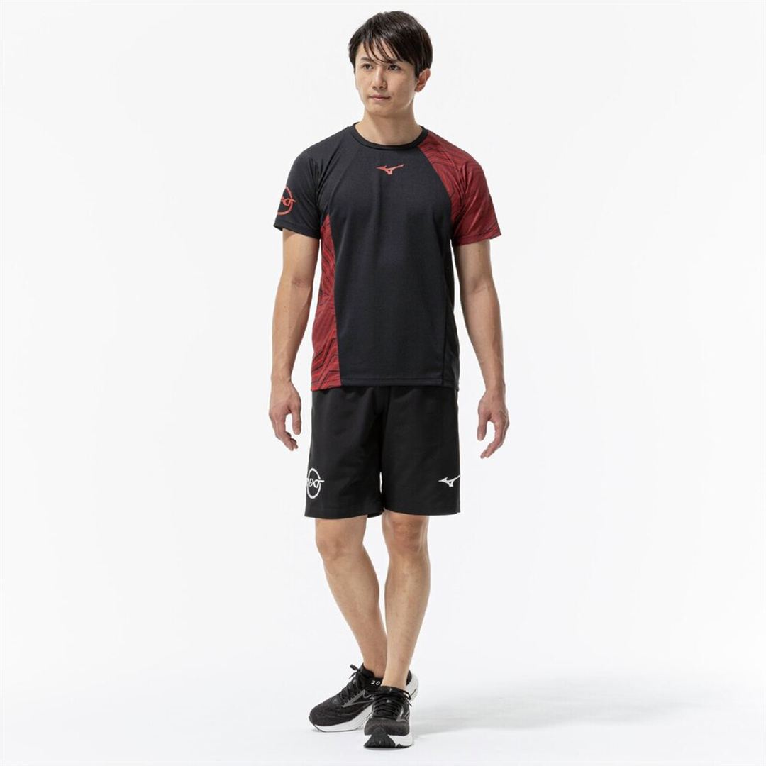 N-XT グラフィックTシャツ ブラック×チャイニーズレッド S