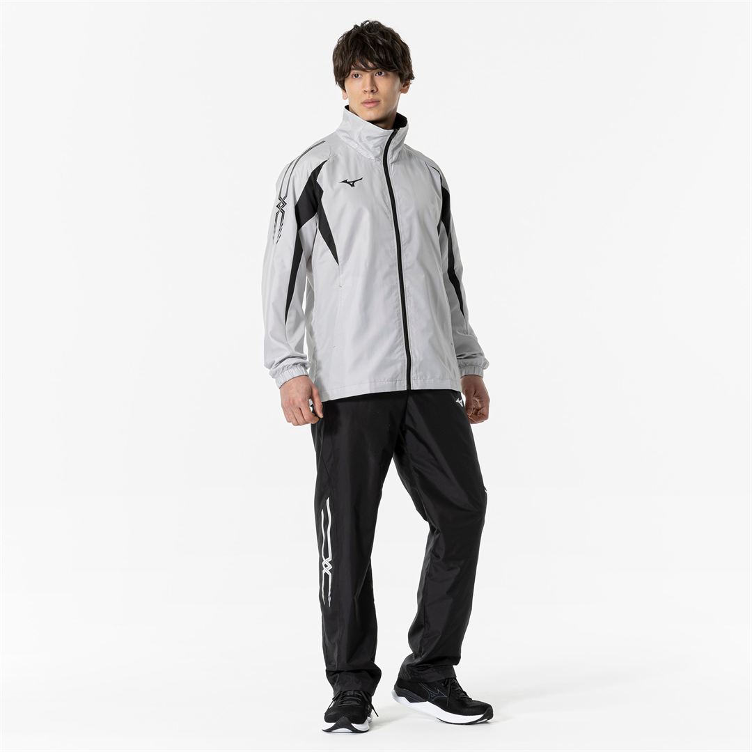 ウィンドブレーカージャケット ベイパーシルバー×ブラック XS