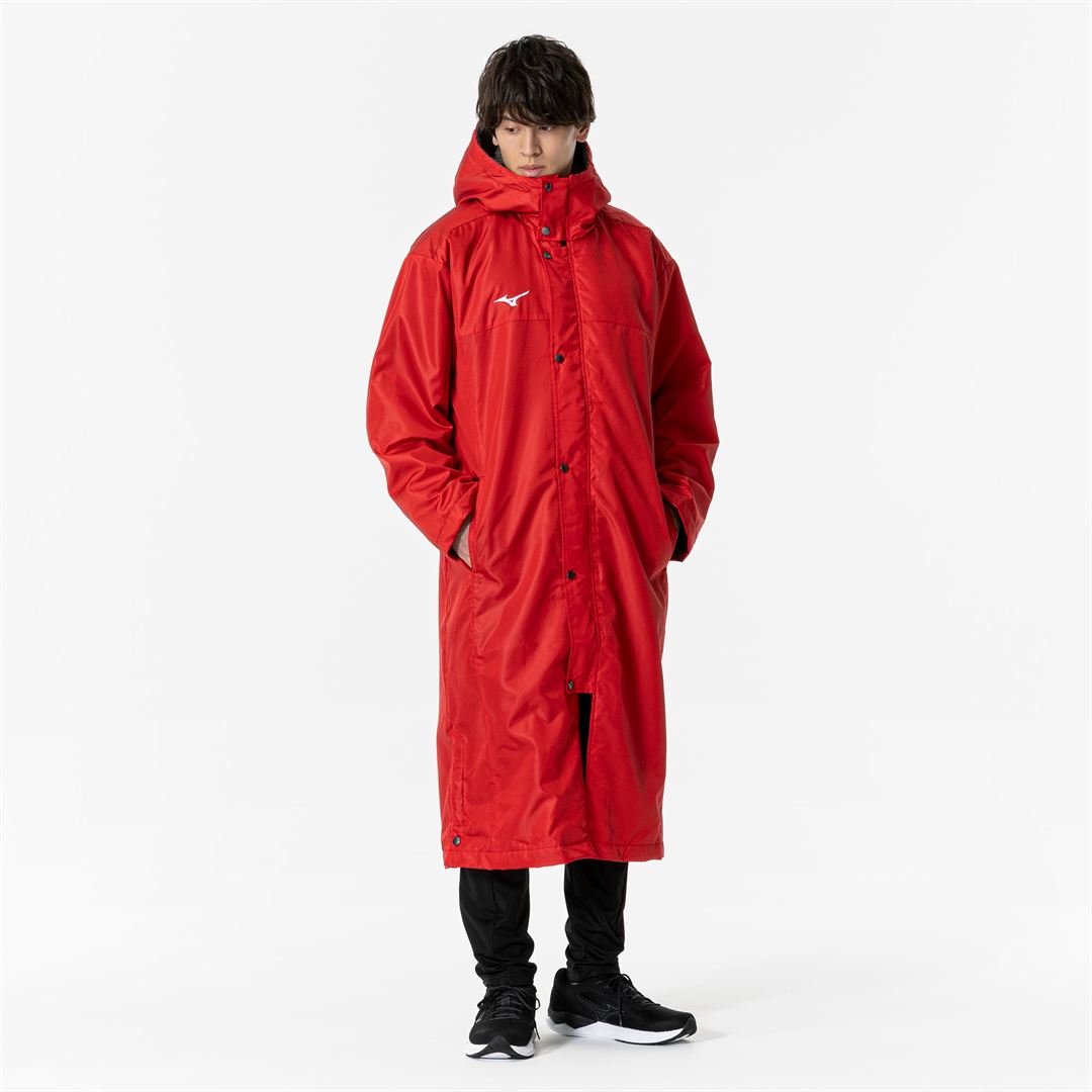中綿ロングボアコート チャイニーズレッド XL