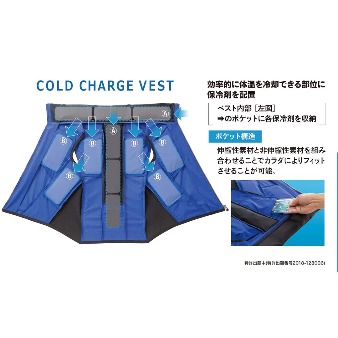 コールドチャージベスト サーフブルー S