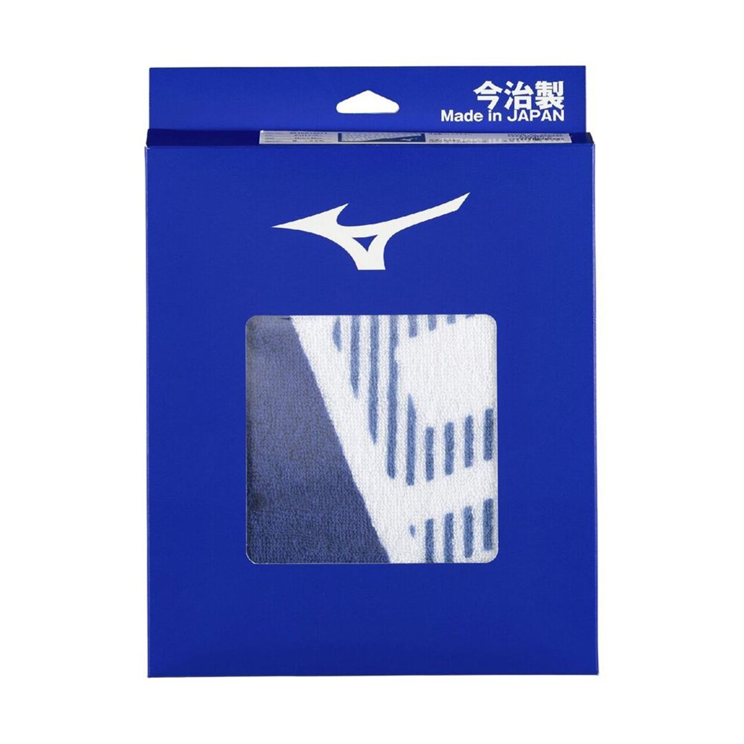 今治製タオル／フェイスタオル(箱入り) ブルー×ホワイト