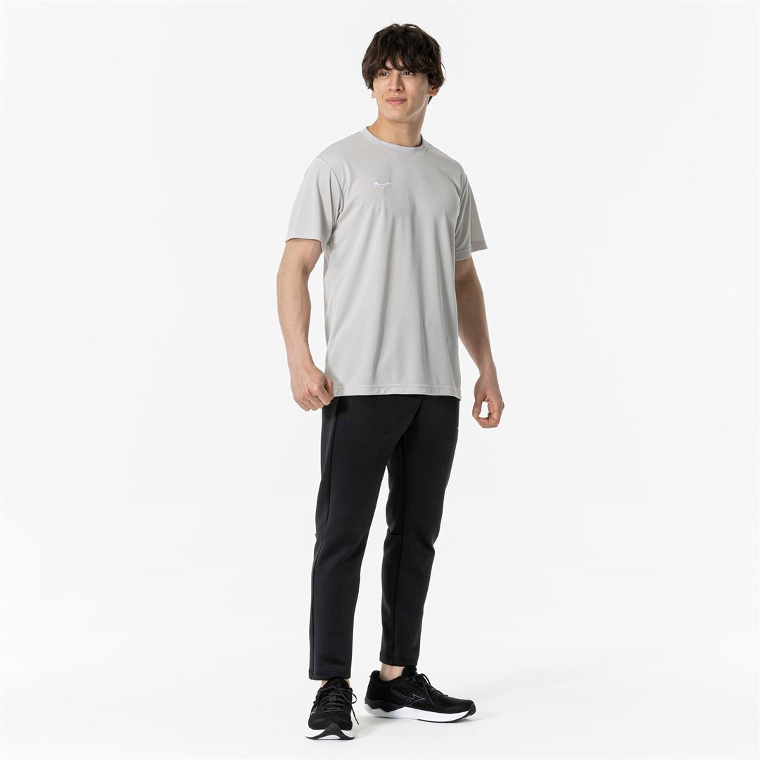 ナビドライTシャツ(半袖／丸首) ベイパーシルバー×ホワイト 4XL