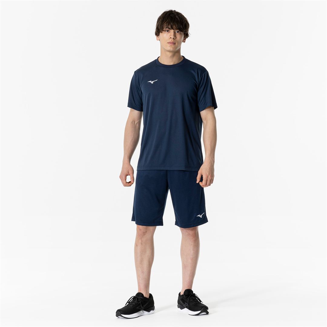 ナビドライTシャツ(半袖／丸首) ドレスネイビー×ホワイト 4XL