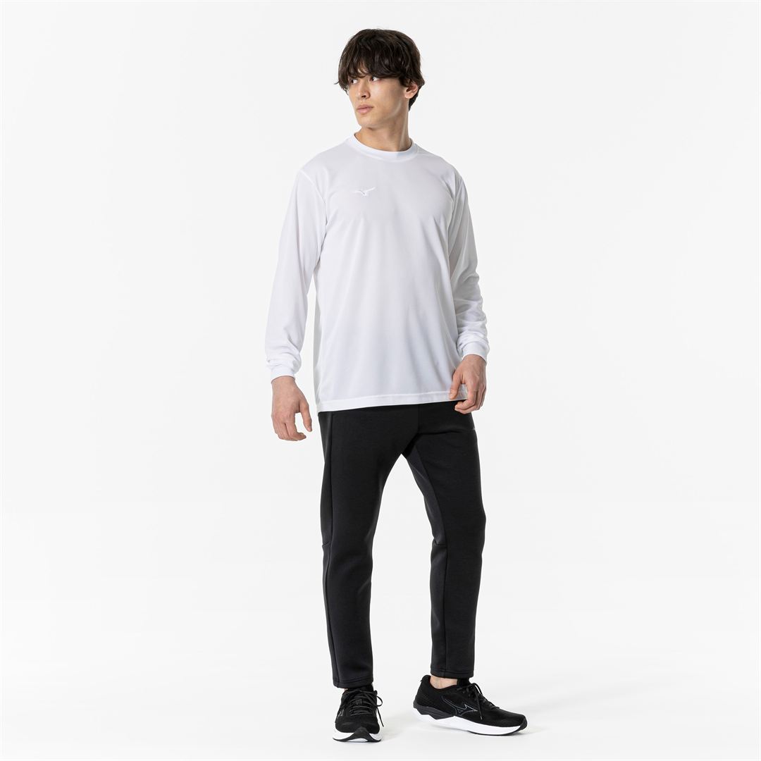 ナビドライTシャツ(長袖／丸首) ホワイト×ホワイト S
