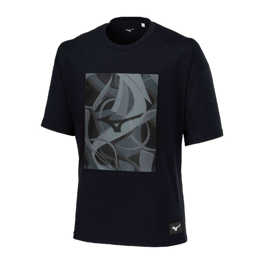 ルーズフィットグラフィックTシャツ ブラック S