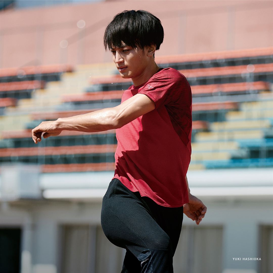 【汗処理／通気】ドライエアロフロークーラーTシャツ サルサレッド XS