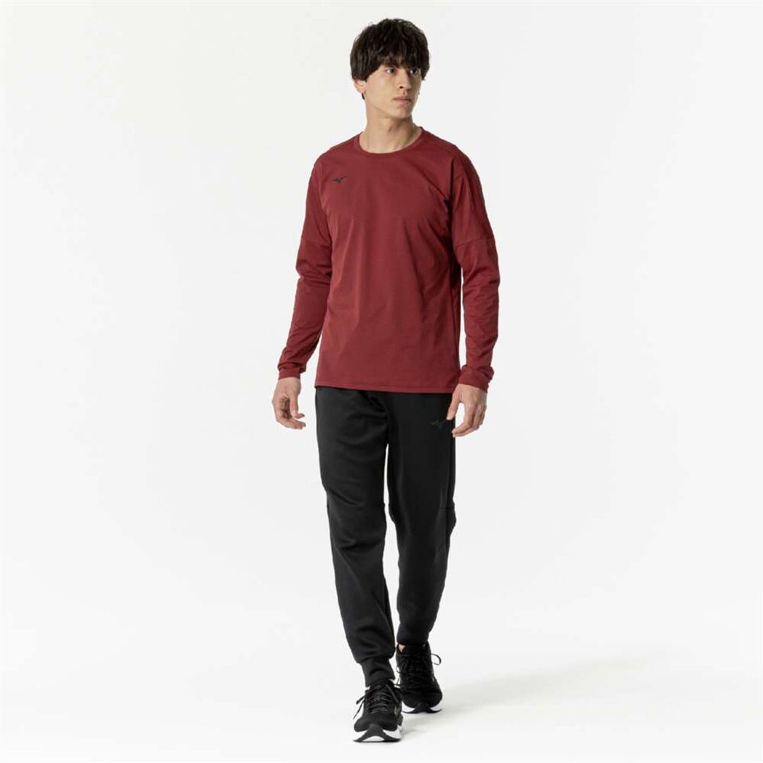 ソフトドライTシャツ(長袖) ワインレッド XL