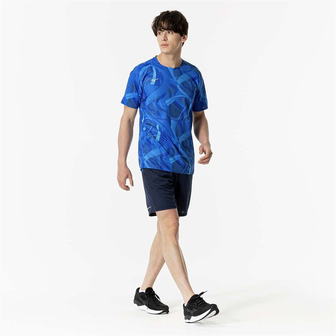 【汗処理／通気】ドライエアロフローTシャツ ディレクトワールブルー S