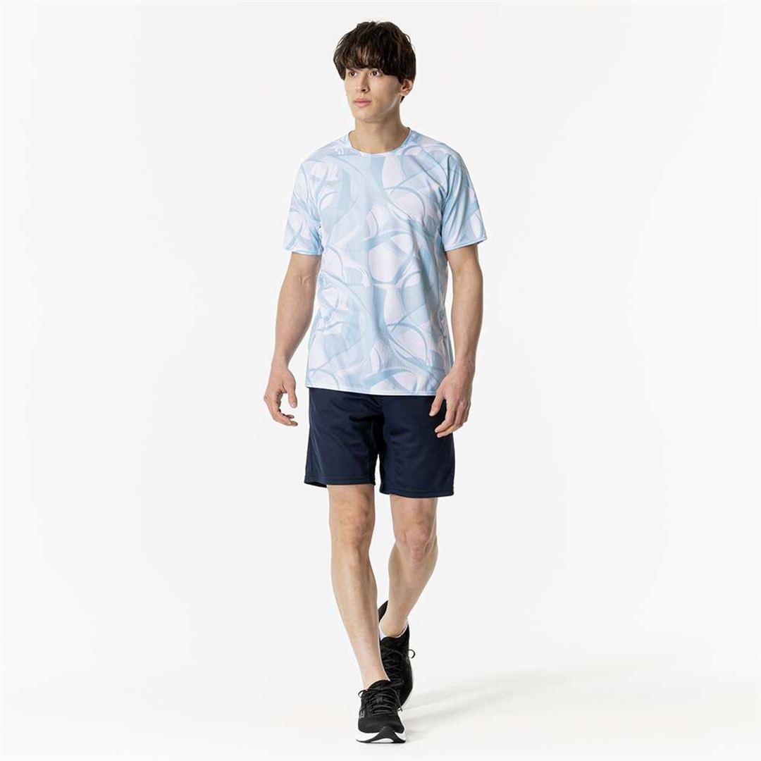 【汗処理／通気】ドライエアロフローTシャツ ライトブルー S