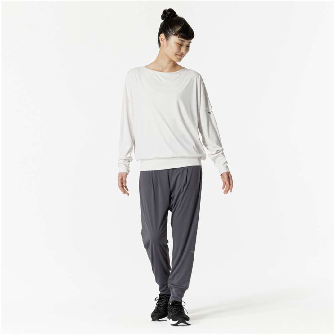 ストレッチスムースTシャツ(長袖) ホワイトサンド S
