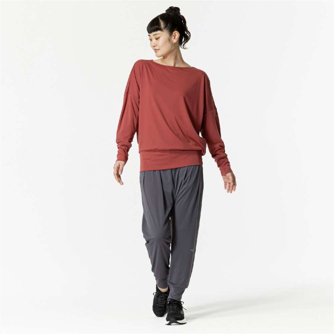 ストレッチスムースTシャツ(長袖) マルサラワイン S