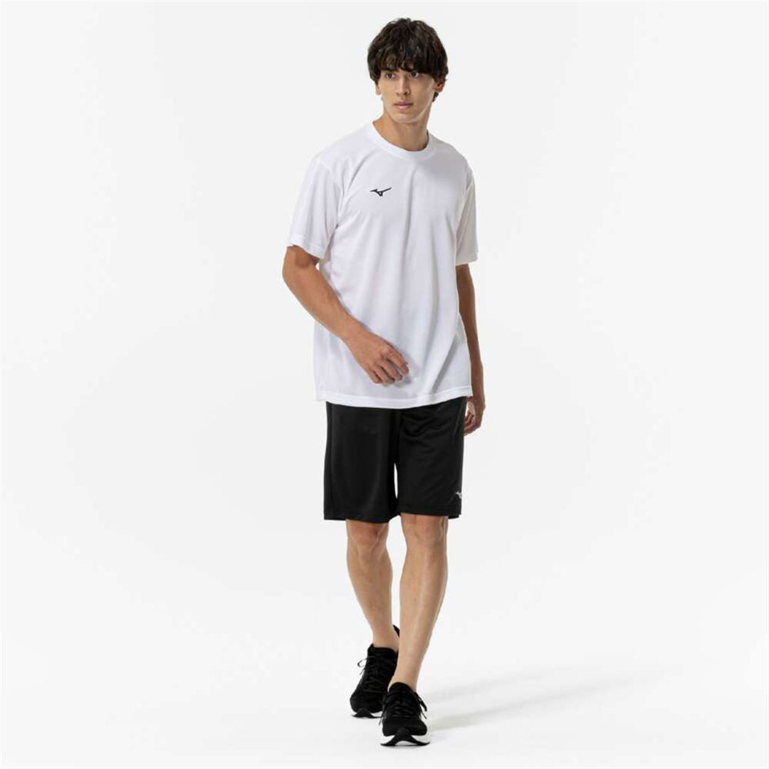 ナビドライTシャツ(半袖／丸首) ホワイト×ブラック S