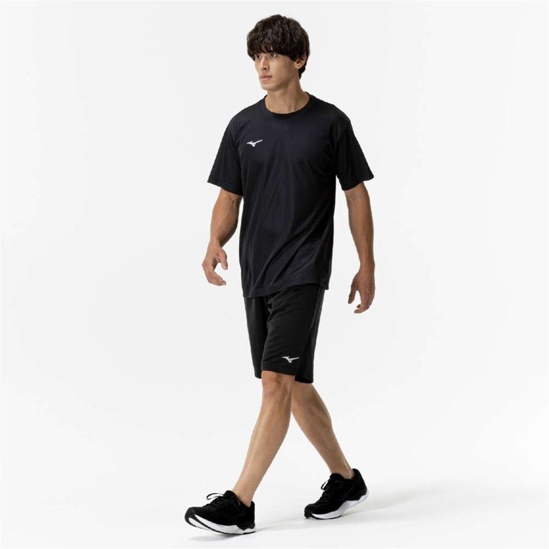 ナビドライTシャツ(半袖／丸首) ブラック×ホワイト XL