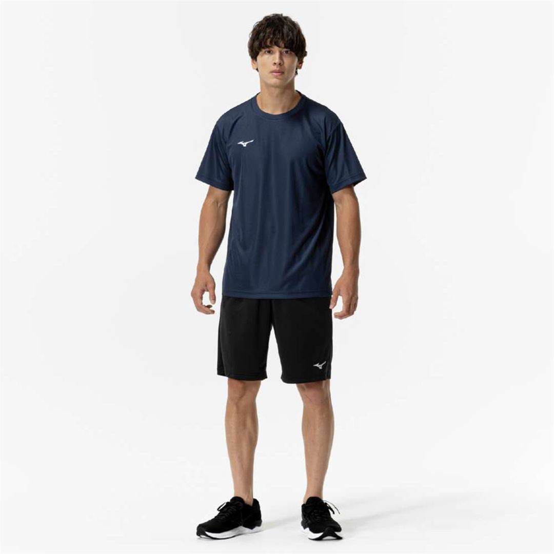 ナビドライTシャツ(半袖／丸首) ドレスネイビー×ホワイト XL