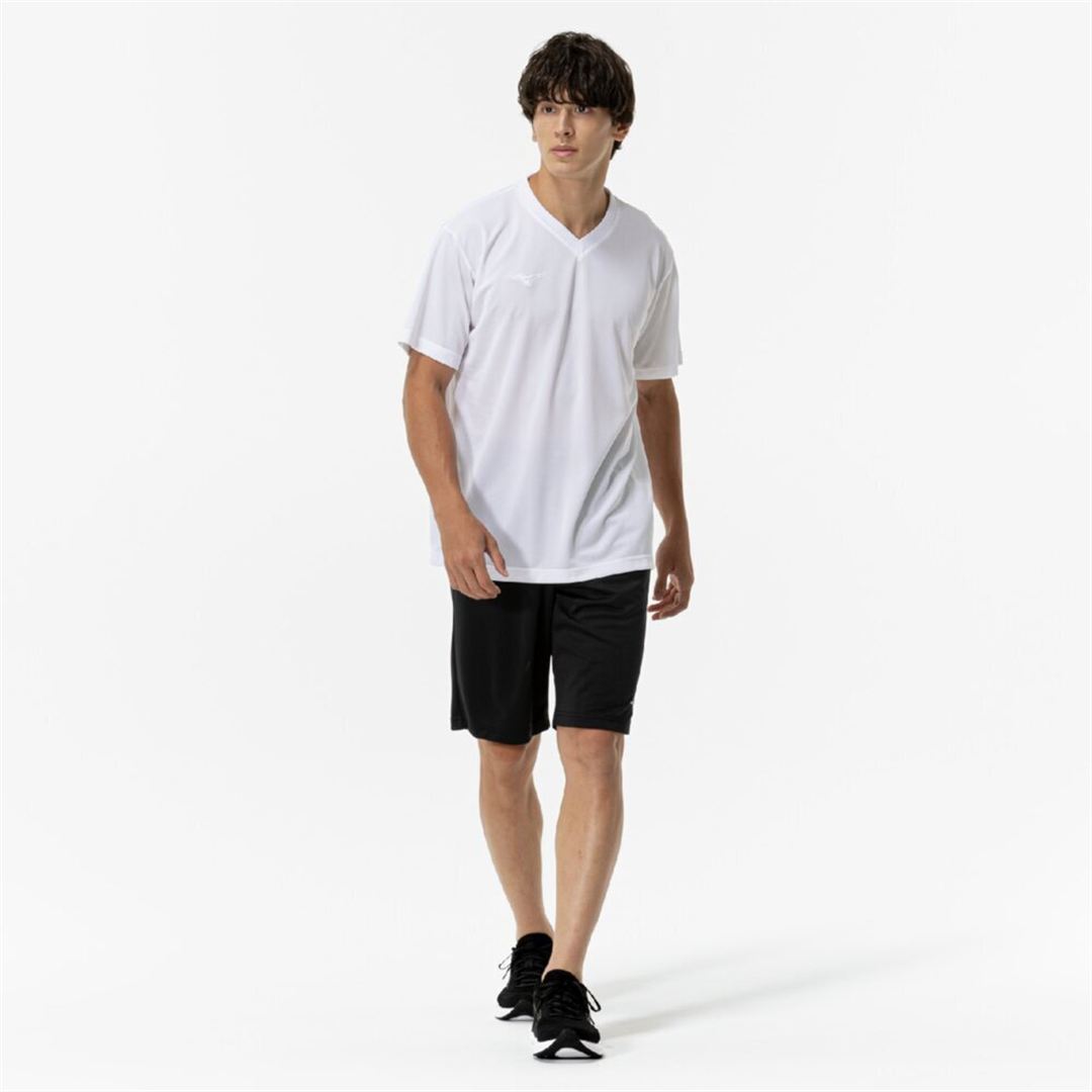 ナビドライTシャツ(半袖／Vネック) ホワイト×ホワイト XL