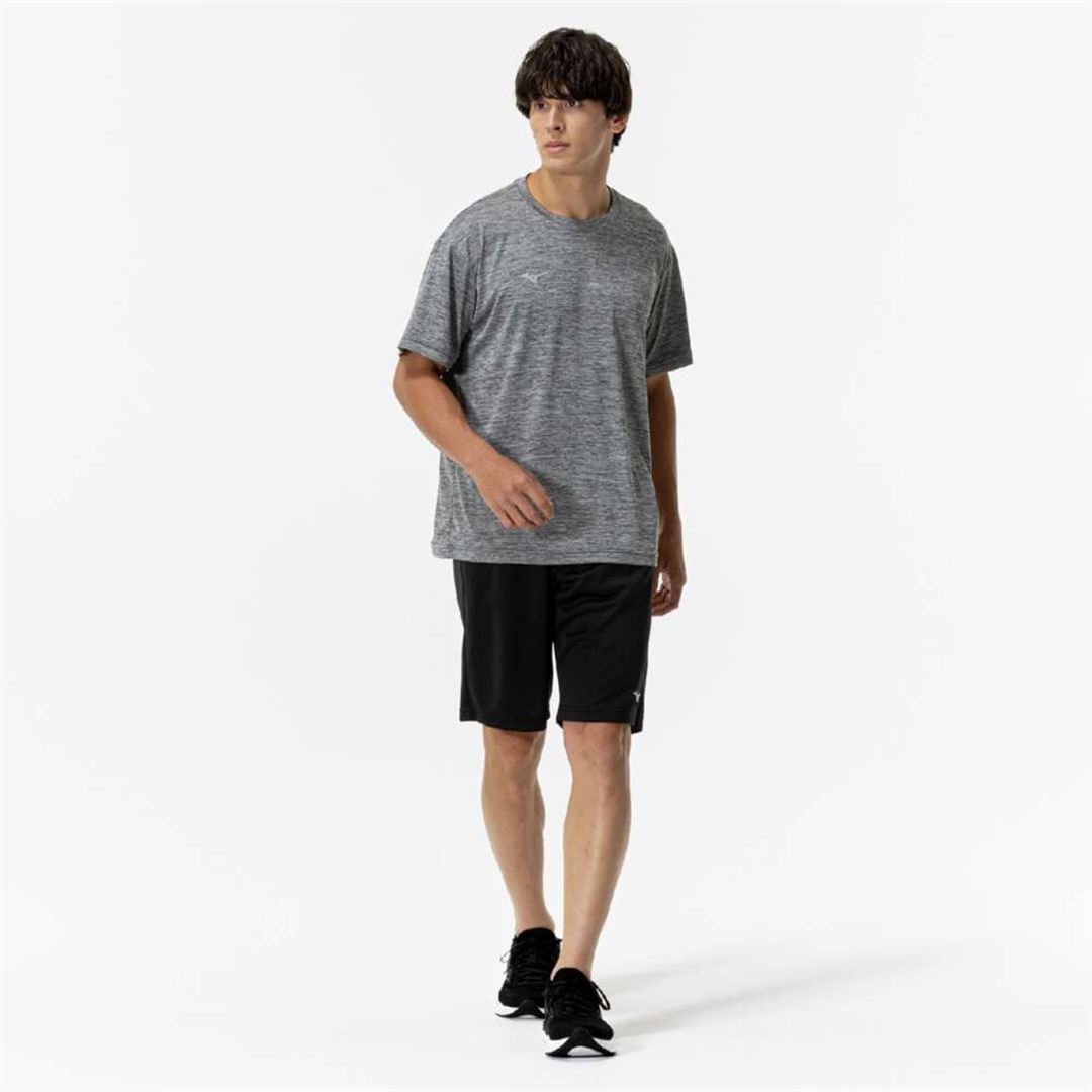 ナビドライTシャツ(半袖／杢調) ライトグレー杢×ライトグレー S