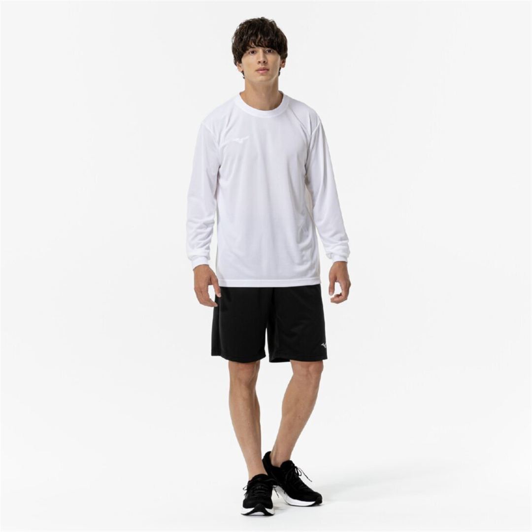 ナビドライTシャツ(長袖／丸首) ホワイト×ホワイト XL