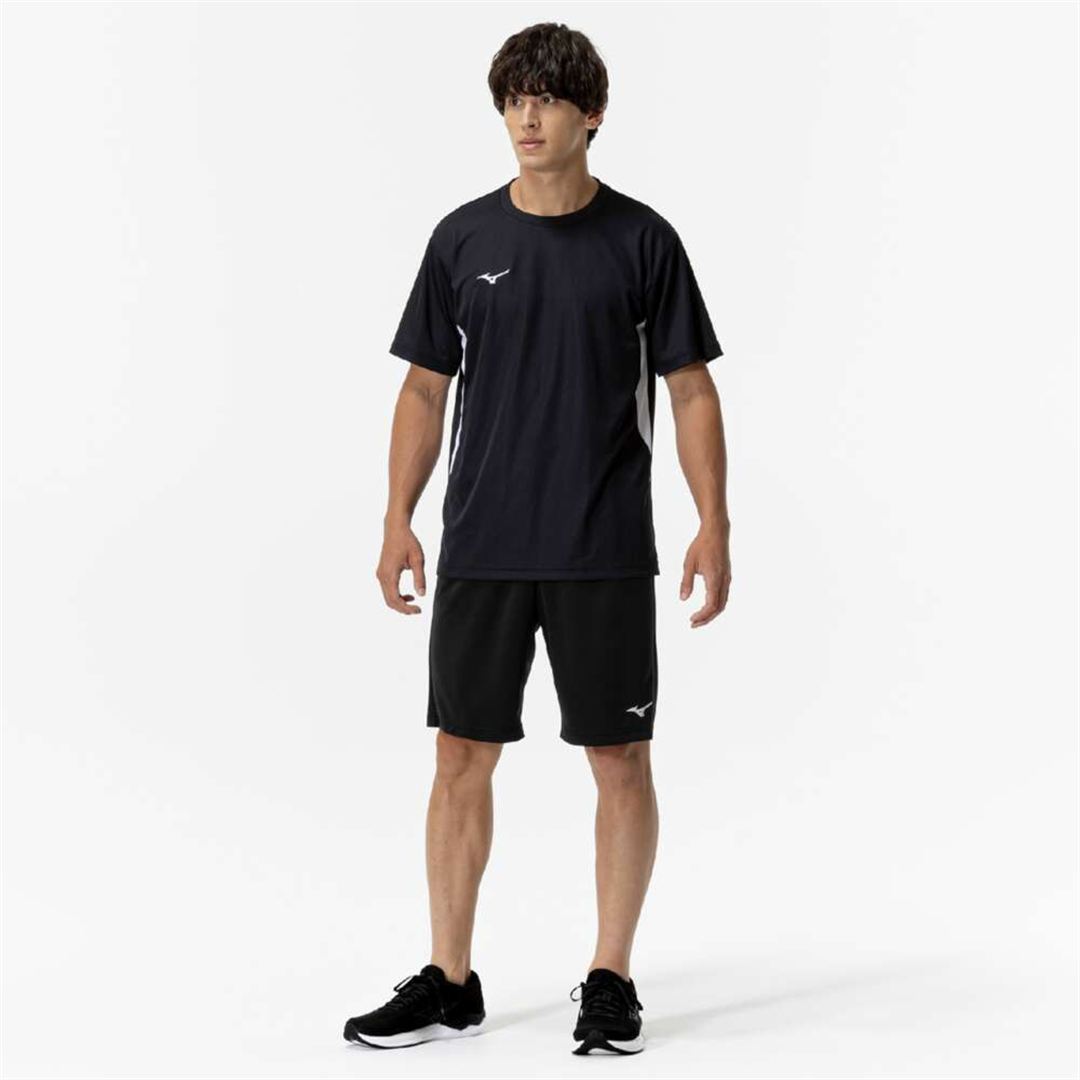 ナビドライTシャツ(半袖／切替) ブラック×ホワイト XL