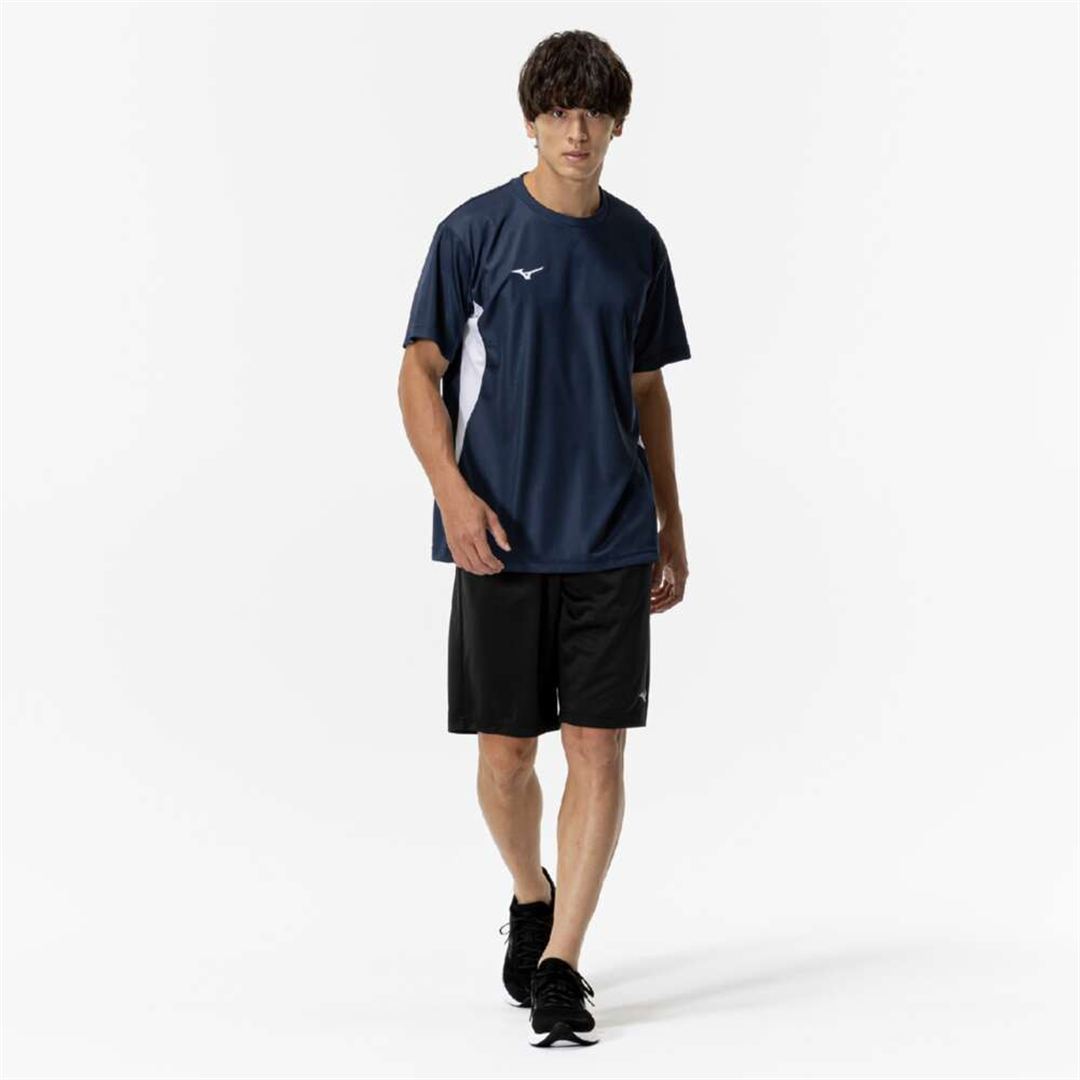 ナビドライTシャツ(半袖／切替) ドレスネイビー×ホワイト XL